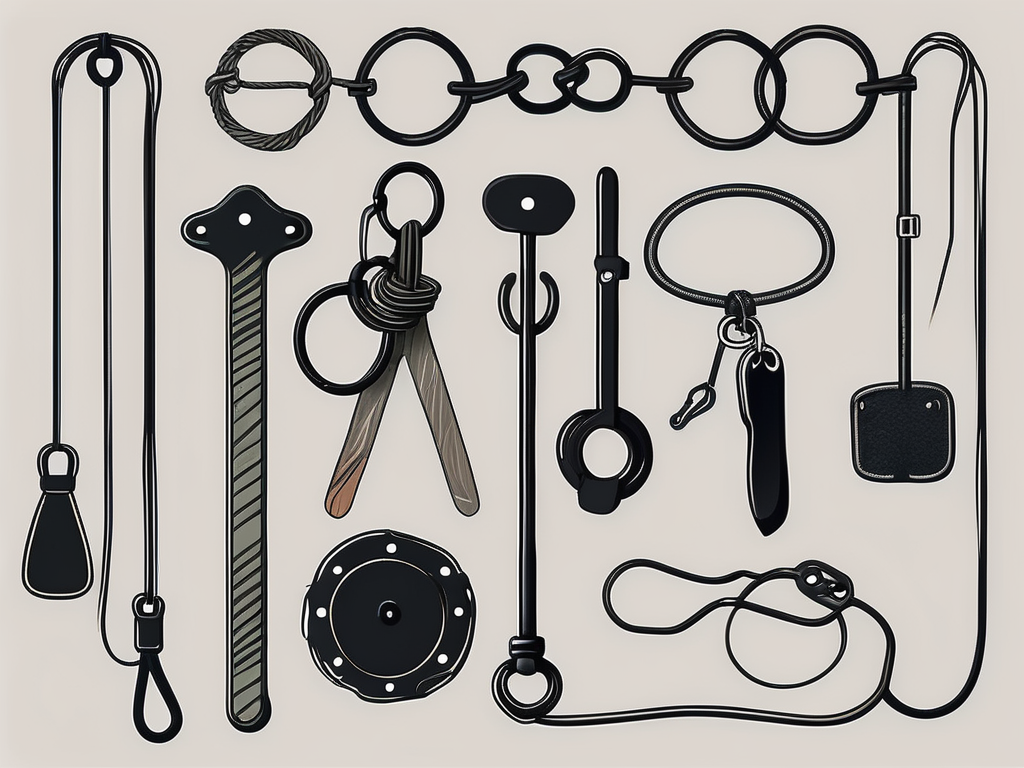 Various symbols often associated with bdsm